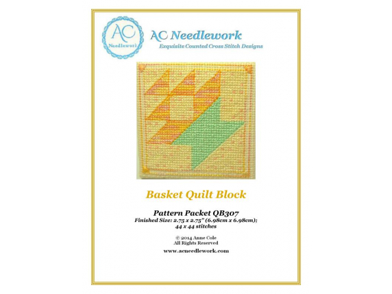 cover sheet quilt basket cross stitch pattern