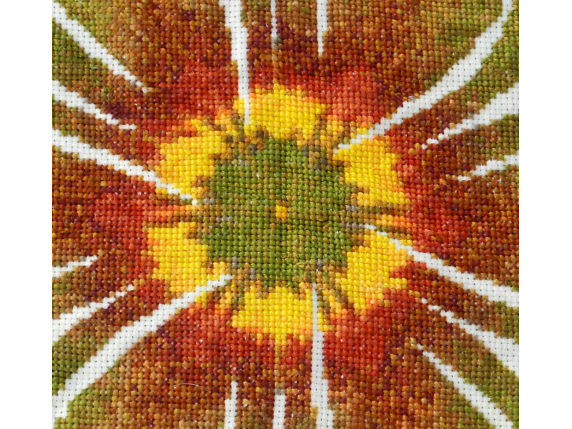 yellow and brown center sunflower mandala