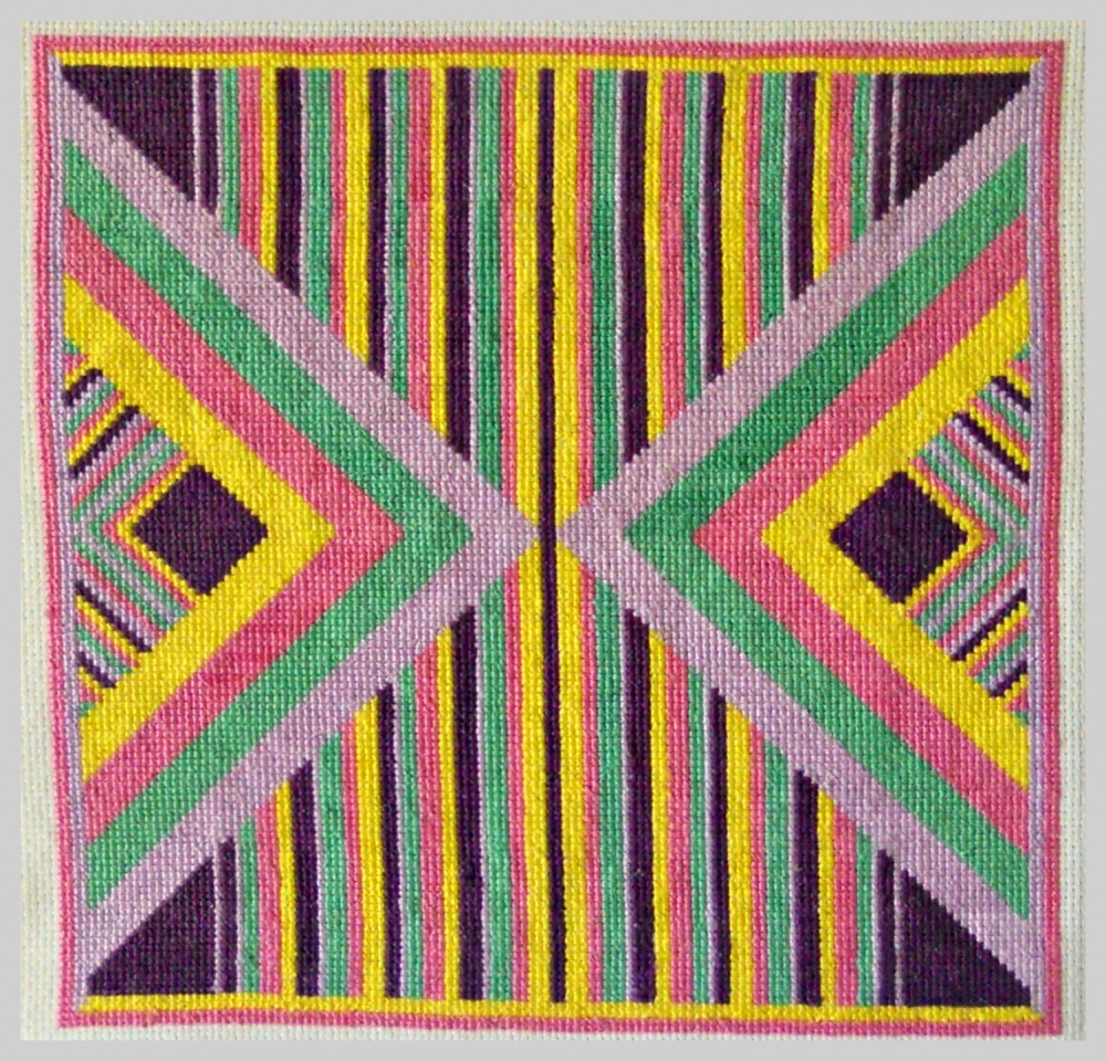 Stripes and Triangles Quilt Block Counted Cross Stitch ...