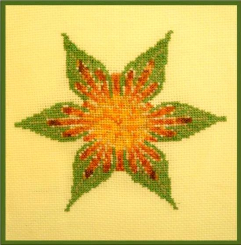 Sunflower Sunburst Counted Cross Stitch Pattern | ACNeedlework