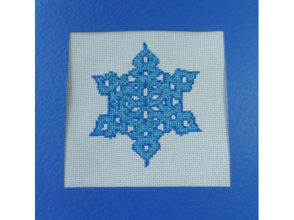 electric blue snowflake card
