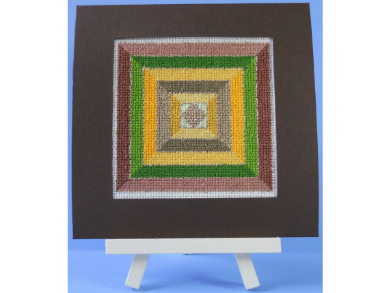 matted in deep brown greeting card