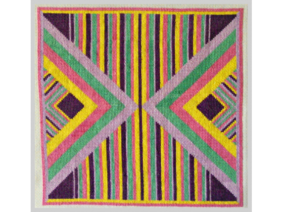 Stripes and Triangles Quilt Block Counted Cross Stitch Patten