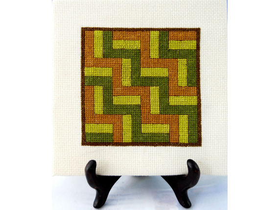 card view Rail Fence Cross Stitch