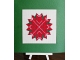 Red Poinsettia Star Counted Cross Stitch Pattern
