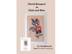 Floral Bouquet in Pink and Blue